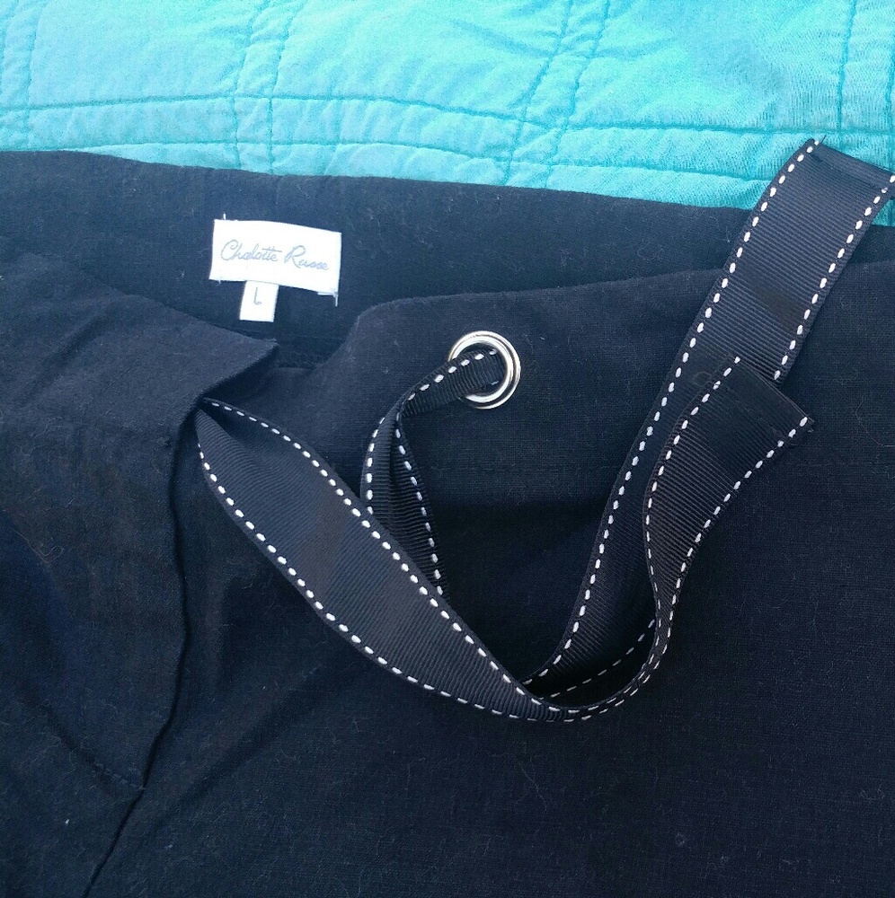 Black linen culottes - Picture 2 of 2